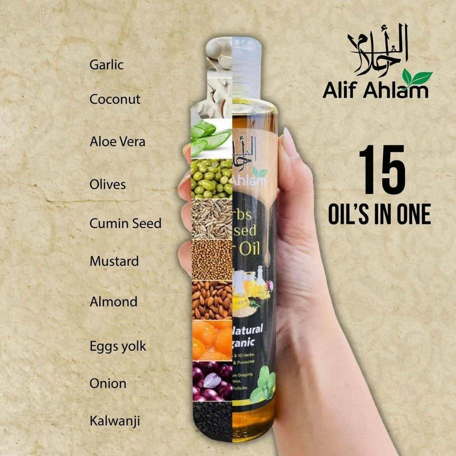 Herbs Infused Hair Oil 100% Natural Organic for All Hair Types