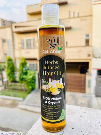 Alif Alham Herbs Infused Hair Oil – 100% Natural & Organic | 100ml